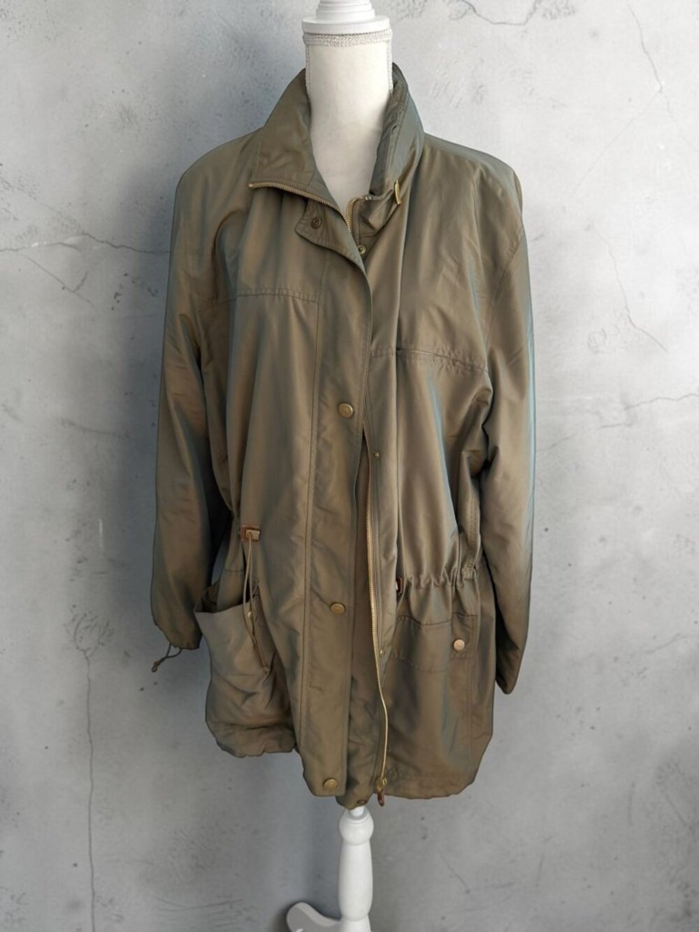 BASLER Dark Gold Iridescent Rain Jacket Size US 14
